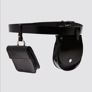 ZARA BNWT Leather Belt Bag with Pendant Coin Purses
